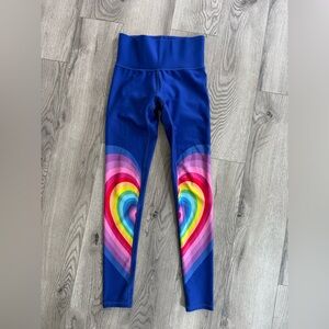 Terez Blue Leggings with Rainbow Swirl